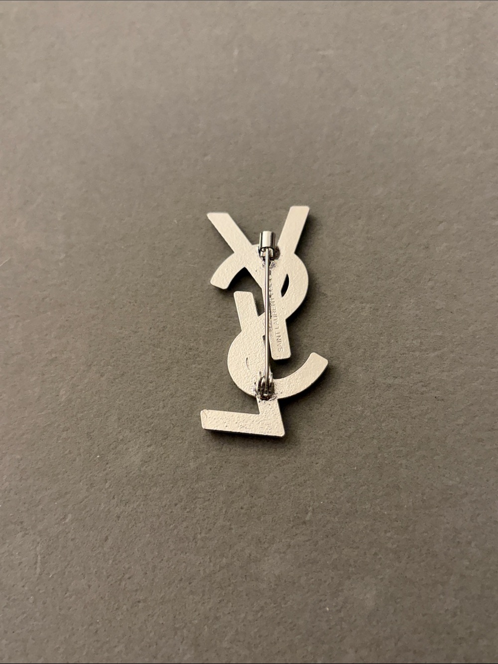 Silver Crystal Logo Pin - Picture 2 of 3